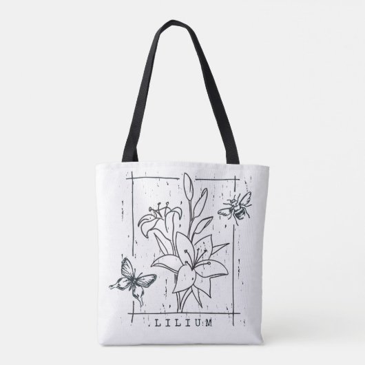 Mooie Lily Flowers Tote Bag (Achterkant)