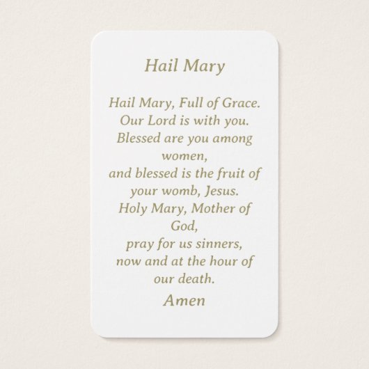 Mooie Lily Katholieke Heil Maria Gebed Kaart (Achterkant)