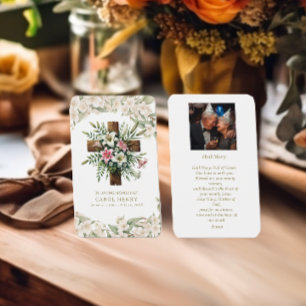 Mooie Lily Katholieke Heil Maria Gebed Kaart