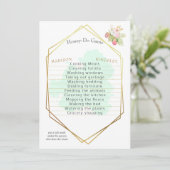 Mooie Lime Green 💚 Boho Honey-Do Game Kaart (Staand voorkant)