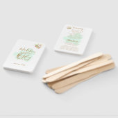 Mooie Lime Green 💚 Botanic Boho Wedding Handwaaier (Niet-gemonteerd)