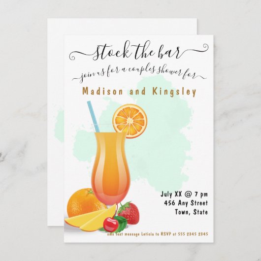 Mooie Lime Green Elegant Boho Shower Kaart (Voorkant / Achterkant)