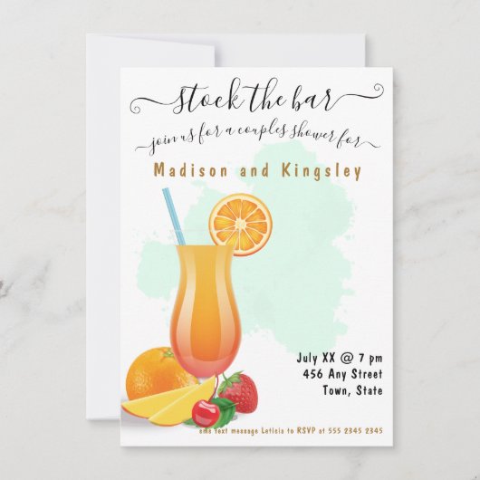 Mooie Lime Green Elegant Boho Shower Kaart (Voorkant)