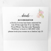 Mooie Lime Green 💚Elegante Boho bruiloft Drieluik Uitnodiging (Binnenzijde eerst)