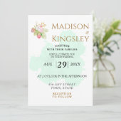 Mooie Lime Green 💚 Elegante Boho bruiloft Kaart (Staand voorkant)