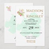 Mooie Lime Green 💚 Elegante Boho bruiloft Kaart (Voorkant / Achterkant)