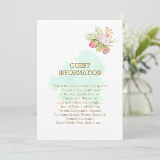 Mooie Lime Green 💚Elegante Boho bruiloft Kaart (Staand voorkant)