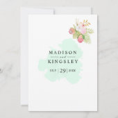 Mooie Lime Green 💚 Elegante Boho bruiloft Kaart (Achterkant)