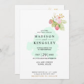 Mooie Lime Green 💚 Elegante Boho bruiloft Kaart (Voorkant / Achterkant)