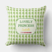 Mooie Lime Patroon Lieve Prinses Kussen (Voorkant)