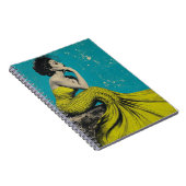 Mooie Lime Retro Zeemeermin Notitieboek (Rechterzijde)