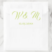 Mooie Limoen en wit Rechthoekige Sticker (Tas)