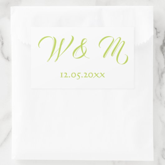 Mooie Limoen en wit Rechthoekige Sticker (Tas)