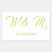 Mooie Limoen en wit Rechthoekige Sticker (Voorkant)