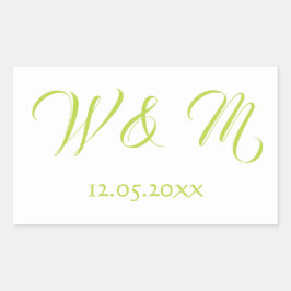 Mooie Limoen en wit Rechthoekige Sticker