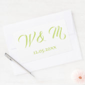 Mooie Limoen en wit Rechthoekige Sticker (Envelop)