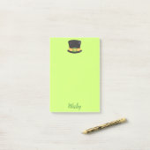 Mooie limoen St. Patrick's Day Post-it® Notes (Op bureau)