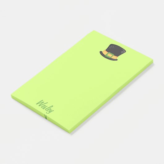 Mooie limoen St. Patrick's Day Post-it® Notes (Schuin)