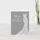 Mooie Linen... ben je mijn Bridesmaid-kaart? (Voorkant)