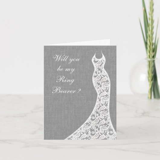 Mooie Linen... ben je mijn Ring Bearer Card (Voorkant)
