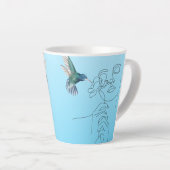 Mooie Lines Hummingbird Latte Mok (Rechterhoek)