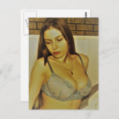 Mooie lingerie model  foto briefkaart (Voorkant / Achterkant)