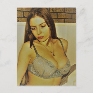 Mooie lingerie model  foto briefkaart