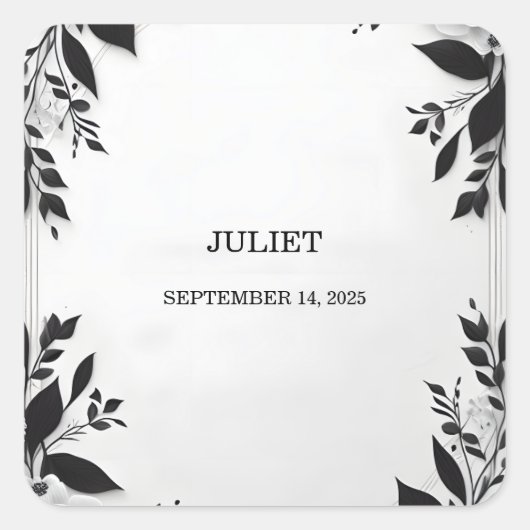 Mooie linten We Knopen De Knoop Bruidsmeisjesfeest Vierkante Sticker (Voorkant)