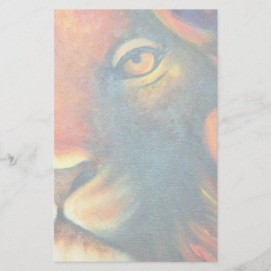 Mooie Lion Head Portret Regal en Proud Briefpapier (Voorkant)