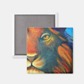 Mooie Lion Head Portret Regal en Proud Magneet (Voorkant / Achterkant)