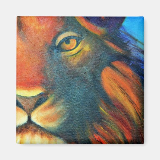 Mooie Lion Head Portret Regal en Proud Magneet (Voorkant)