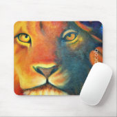 Mooie Lion Head Portret Regal en Proud Muismat (Met muis)