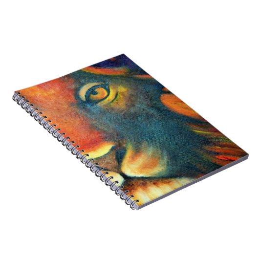 Mooie Lion Head Portret Regal en Proud Notitieboek (Rechterzijde)