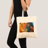 Mooie Lion Head Portret Regal en Proud Tote Bag (Voorkant (product))