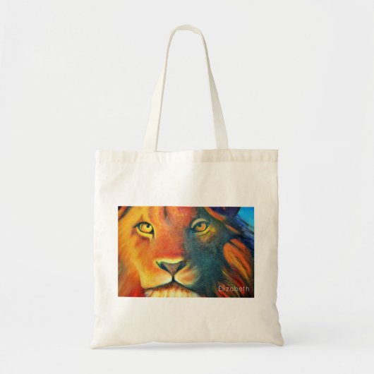 Mooie Lion Head Portret Regal en Proud Tote Bag (Voorkant)