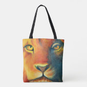 Mooie Lion Head Portret Regal en Proud Tote Bag (Achterkant)