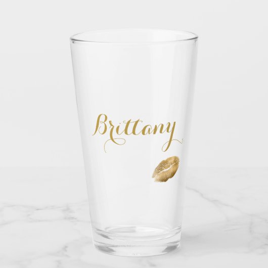 Mooie lippen personaliseren glas (Voorkant)