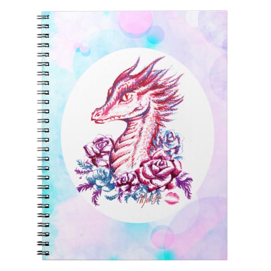 Mooie lipstick dragon Art-laptop Notitieboek (Voorkant)