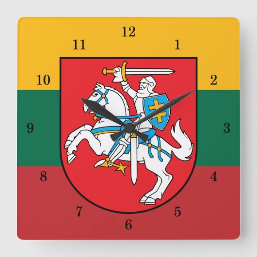 Mooie Litouwse Vytis Wall klok (Voorkant)