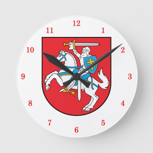 Mooie Litouwse Vytis Wall klok (Voorkant)
