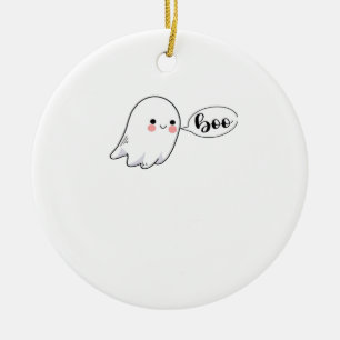 Mooie Little Boo Grafische Coole Esthetiek Keramisch Ornament