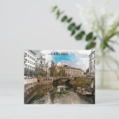 Mooie  Ljubljana Slovenië Panorama Uitzicht Briefkaart (Staand voorkant)