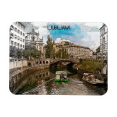 Mooie  Ljubljana Slovenië Panorama Uitzicht Magneet (Horizontaal)