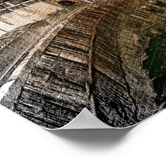 Mooie  Ljubljana Slovenië Panorama Uitzicht Poster (Hoek)