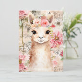 Mooie Llama-kaarten (binnenkant blanco) Bedankkaart (Staand voorkant)