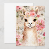 Mooie Llama-kaarten (binnenkant blanco) Bedankkaart (Voorkant / Achterkant)
