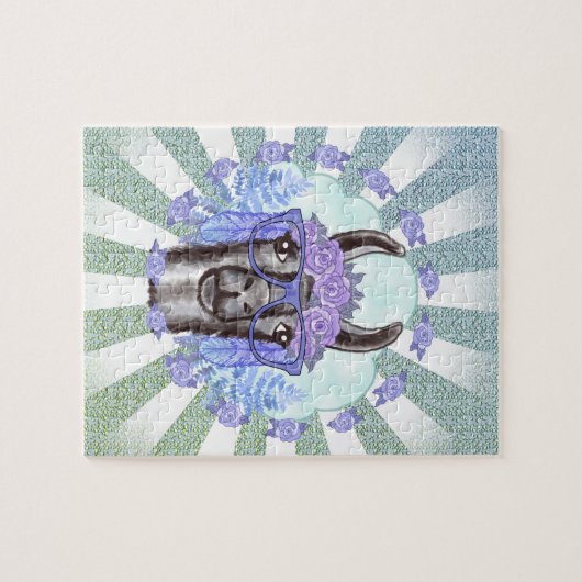 Mooie Llama puzzel Legpuzzel (Horizontaal)