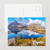 Mooie Lofoten, Noorwegen Briefkaart (Voorkant / Achterkant)