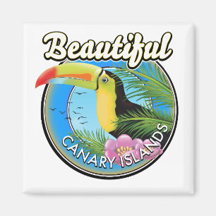 Mooie logo op  wijze op de Canarische eilanden Magneet