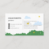 Mooie lokale tuin tuin diensten onderhoud visitekaartje (Achterkant)